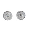 Geometric Diamond Ear Studs with 1950s Art Deco Influence